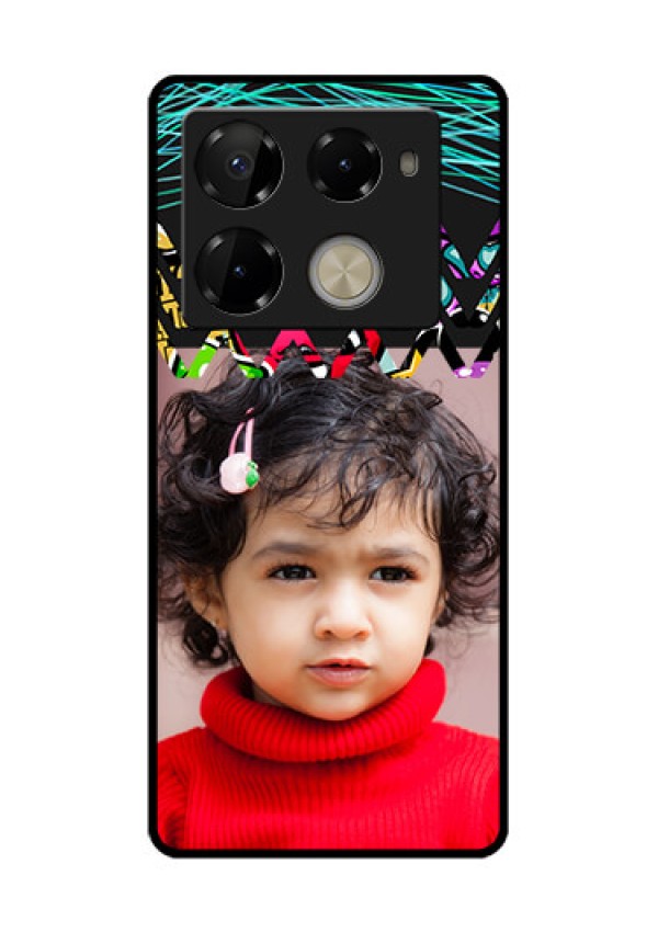 Infinix Note 40 Pro Plus 5G Custom Glass Phone Case - Neon Abstract Design