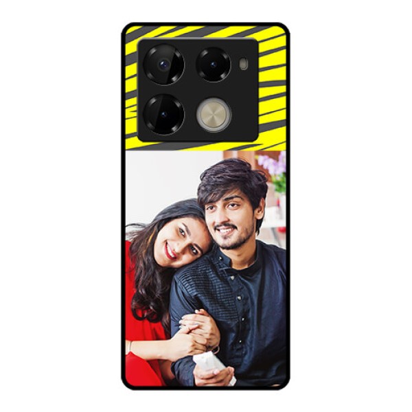 Infinix Note 40 Pro Plus 5G Custom Glass Phone Case - Yellow Abstract Design