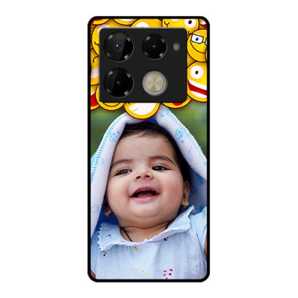 Infinix Note 40 Pro Plus 5G Custom Glass Phone Case - With Smiley Emoji Design Infinix Note 40 Pro Plus 5G Custom Glass Phone Case - With Smiley Emoji Design