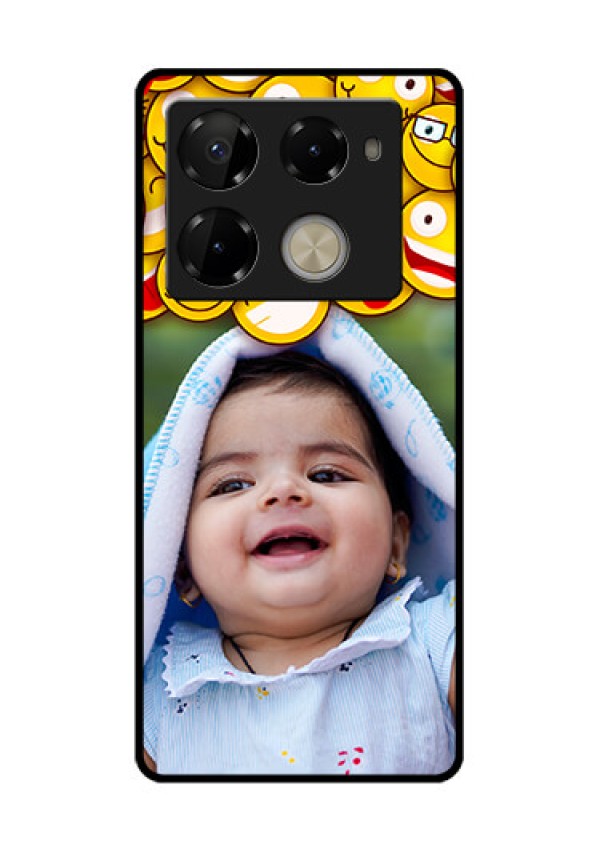 Infinix Note 40 Pro Plus 5G Custom Glass Phone Case - With Smiley Emoji Design