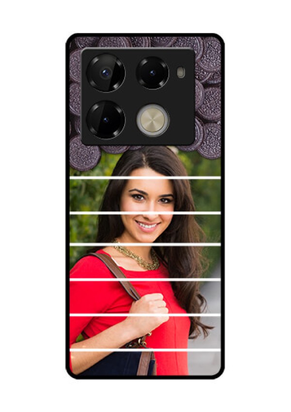 Infinix Note 40 Pro Plus 5G Custom Glass Phone Case - With Oreo Biscuit Design