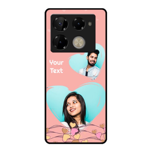 Infinix Note 40 Pro Plus 5G Custom Glass Phone Case - Love Doodle Design