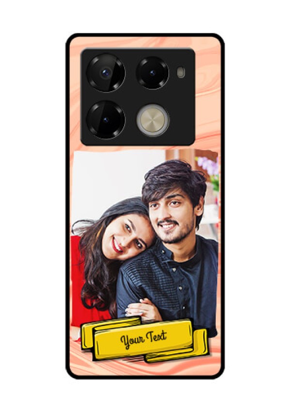 Infinix Note 40 Pro Plus 5G Custom Glass Phone Case - Marble Texture Design