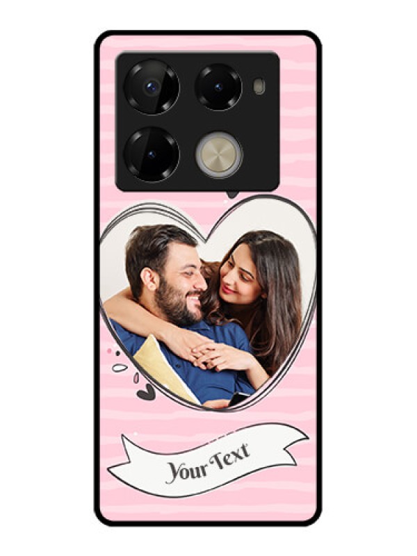 Custom Infinix Note 40 Pro Plus 5G Custom Glass Phone Case - Vintage Heart Design