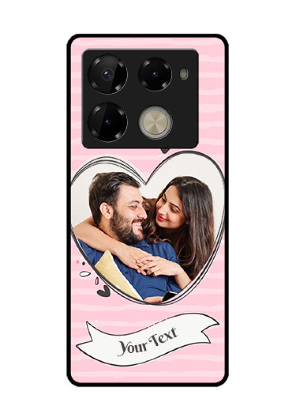 Infinix Note 40 Pro Plus 5G Custom Glass Phone Case - Vintage Heart Design