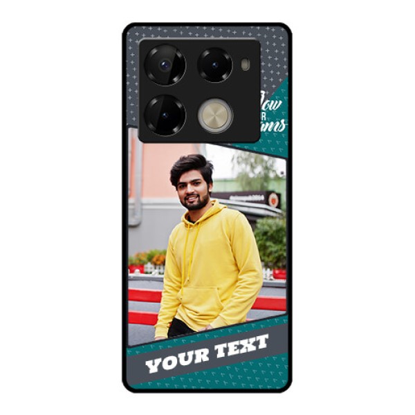 Infinix Note 40 Pro Plus 5G Custom Glass Phone Case - Background Pattern Design With Quote Infinix Note 40 Pro Plus 5G Custom Glass Phone Case - Background Pattern Design With Quote