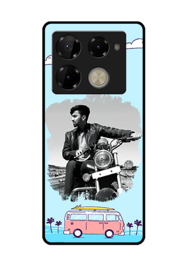 Infinix Note 40 Pro Plus 5G Custom Glass Phone Case - Travel and Adventure Design