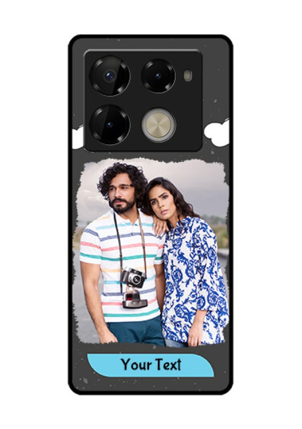 Infinix Note 40 Pro Plus 5G Custom Glass Phone Case - Splashes With Love Doodles Design