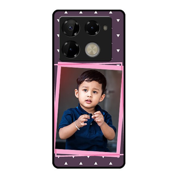 Infinix Note 40 Pro Plus 5G Custom Glass Phone Case - Triangle Pattern Dotted Design