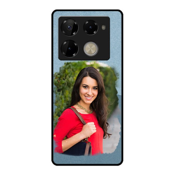 Infinix Note 40 Pro Plus 5G Custom Glass Phone Case - Grunge Line Art Design