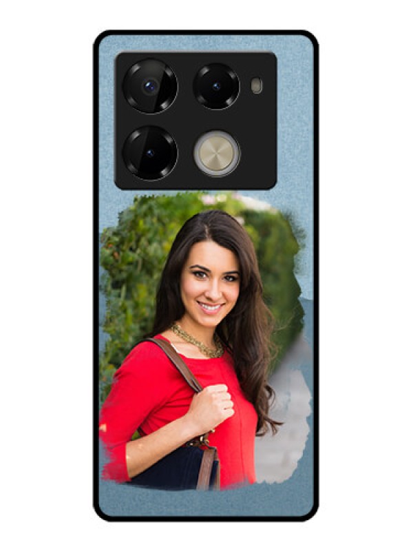 Custom Infinix Note 40 Pro Plus 5G Custom Glass Phone Case - Grunge Line Art Design