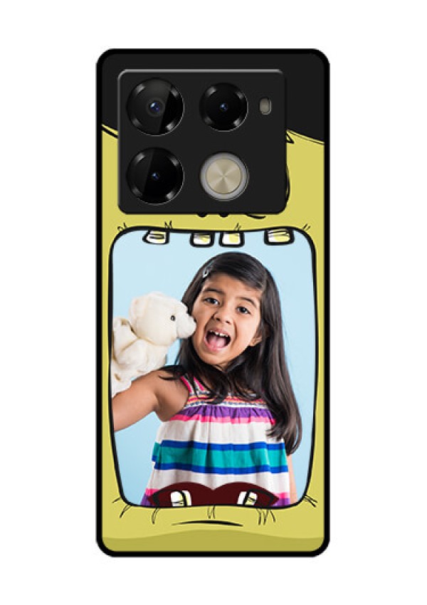 Infinix Note 40 Pro Plus 5G Custom Glass Phone Case - Cartoon Monster Back Case Design