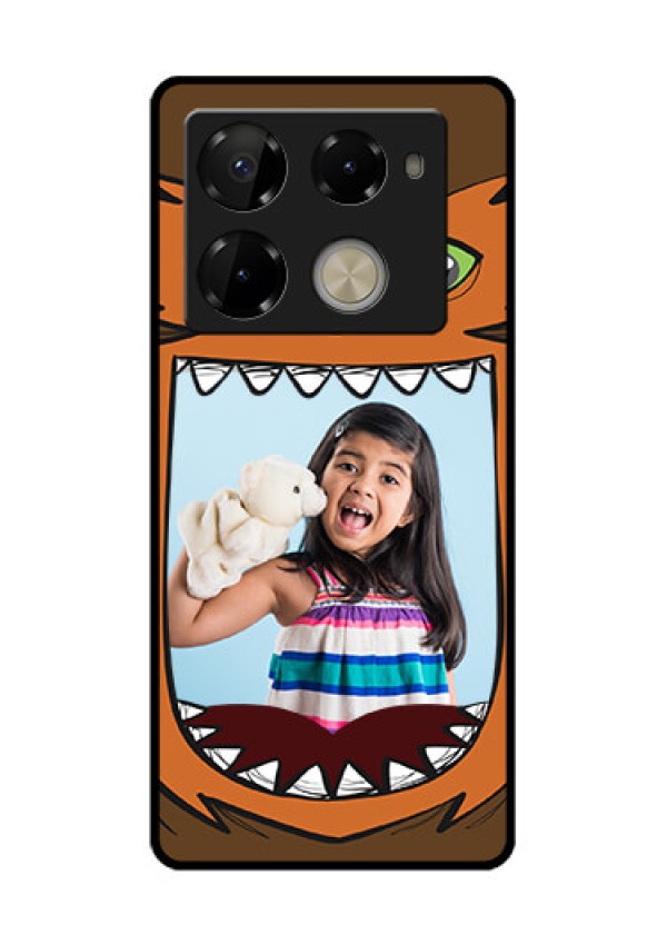 Infinix Note 40 Pro Plus 5G Custom Glass Phone Case - Owl Monster Back Case Design