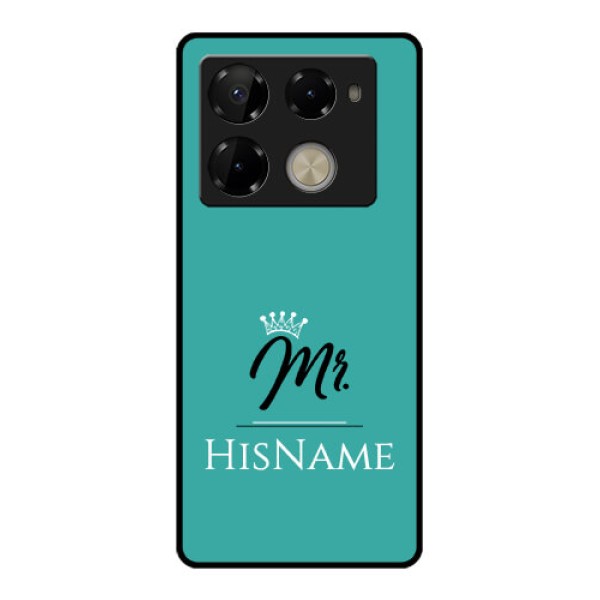 Infinix Note 40 Pro Plus 5G Custom Glass Phone Case - Mr With Name Design