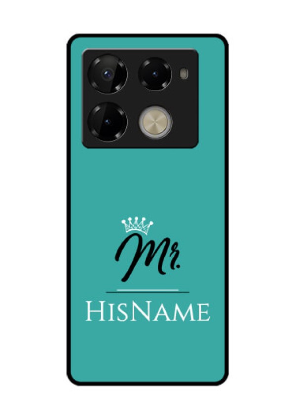 Infinix Note 40 Pro Plus 5G Custom Glass Phone Case - Mr With Name Design