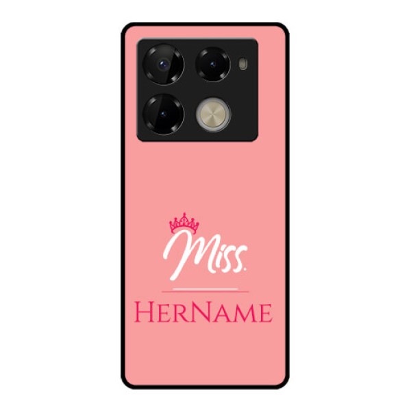 Infinix Note 40 Pro Plus 5G Custom Glass Phone Case - Mrs With Name Design