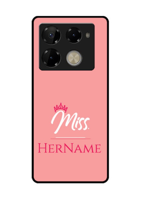 Infinix Note 40 Pro Plus 5G Custom Glass Phone Case - Mrs With Name Design