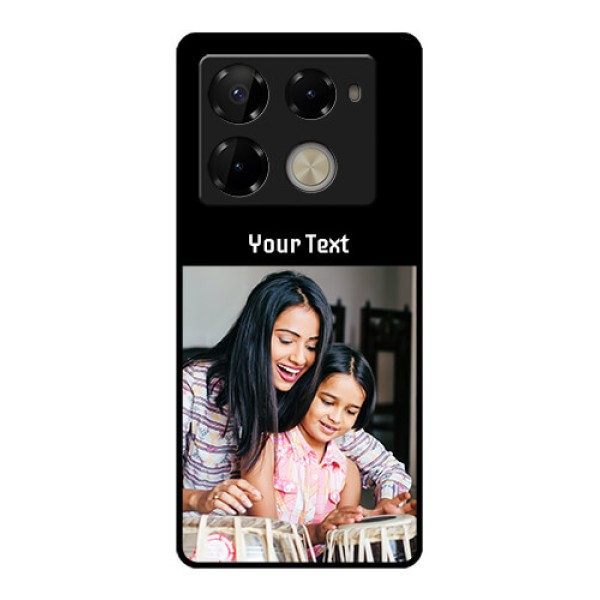 Infinix Note 40 Pro Plus 5G Custom Glass Phone Case - Photo With Name Design