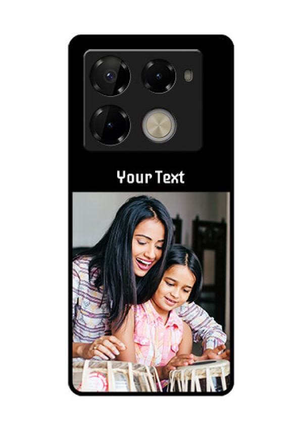 Infinix Note 40 Pro Plus 5G Custom Glass Phone Case - Photo With Name Design