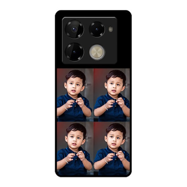 Infinix Note 40 Pro Plus 5G Custom Glass Phone Case - 4 Image Holder Design
