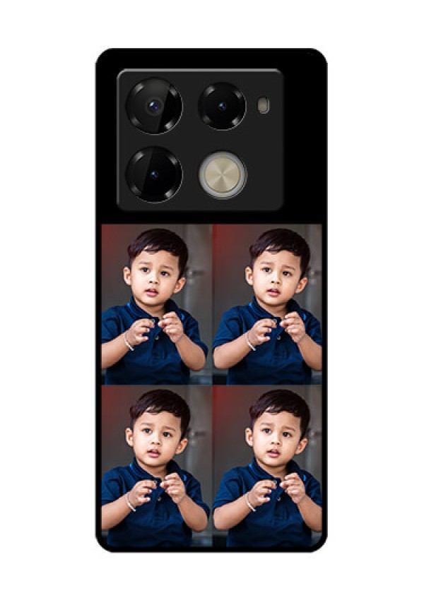 Infinix Note 40 Pro Plus 5G Custom Glass Phone Case - 4 Image Holder Design