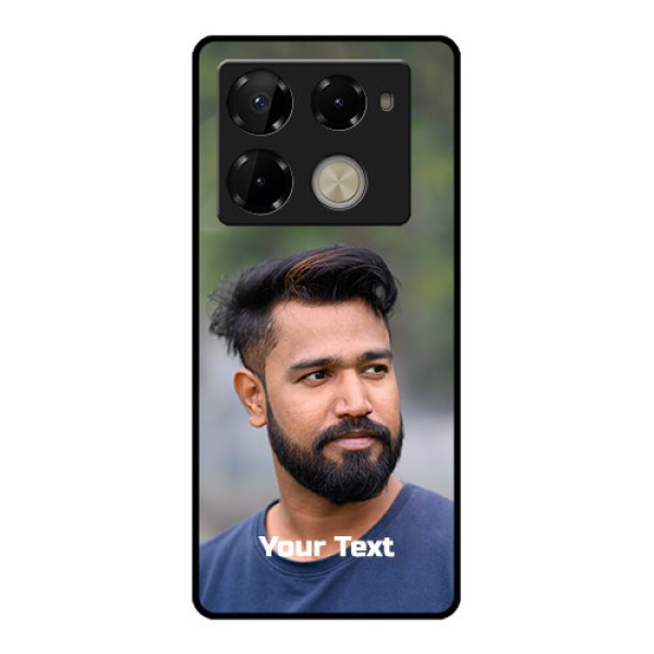 Infinix Note 40 Pro Plus 5G Custom Glass Phone Case - Photo With Text Design