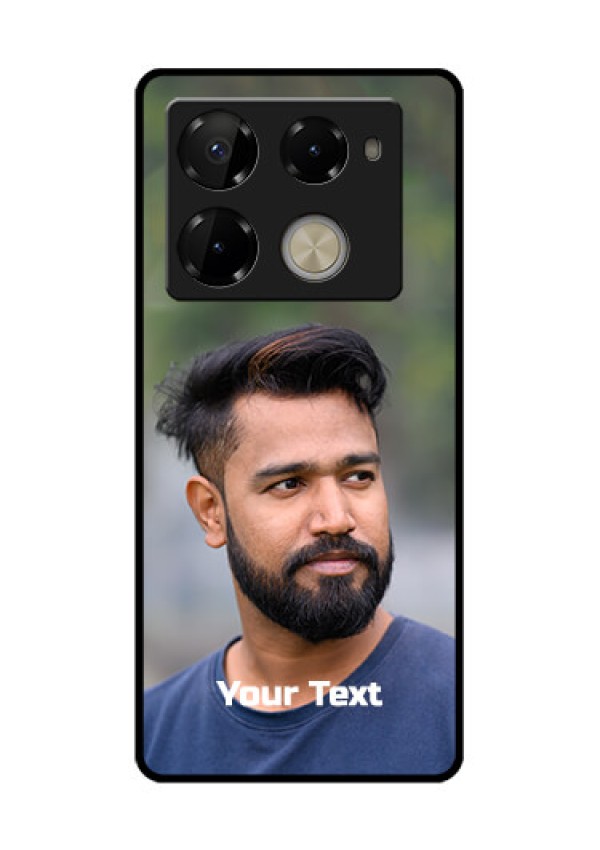 Infinix Note 40 Pro Plus 5G Custom Glass Phone Case - Photo With Text Design