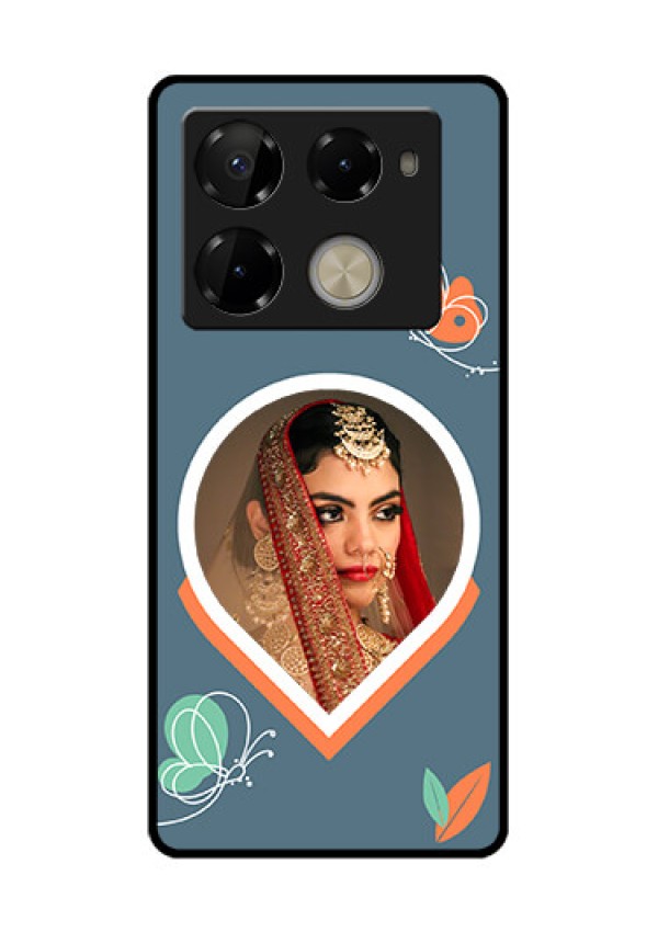 Infinix Note 40 Pro Plus 5G Custom Glass Phone Case - Droplet Butterflies Design