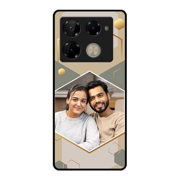 Infinix Note 40 Pro Plus 5G Custom Glass Phone Case - Stylish Hexagon Pattern Design Infinix Note 40 Pro Plus 5G Custom Glass Phone Case - Stylish Hexagon Pattern Design