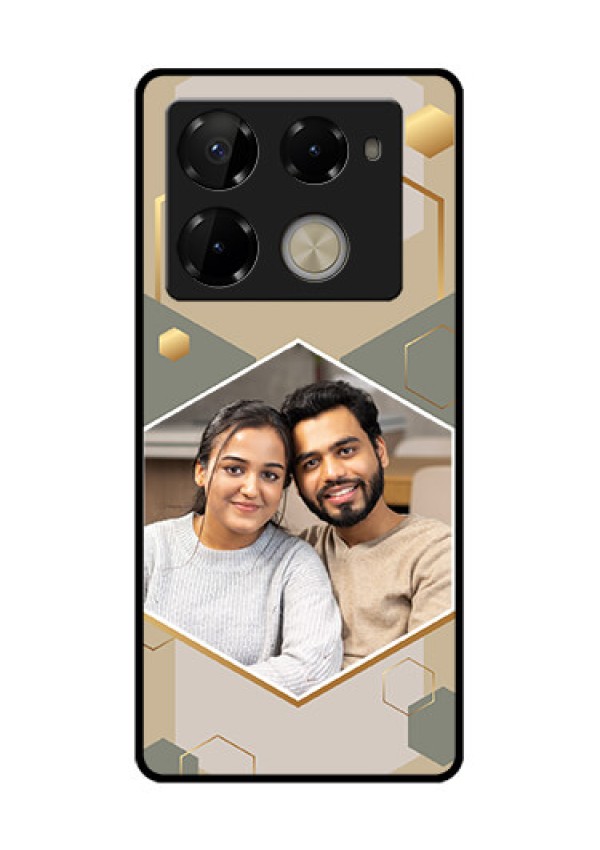 Infinix Note 40 Pro Plus 5G Custom Glass Phone Case - Stylish Hexagon Pattern Design