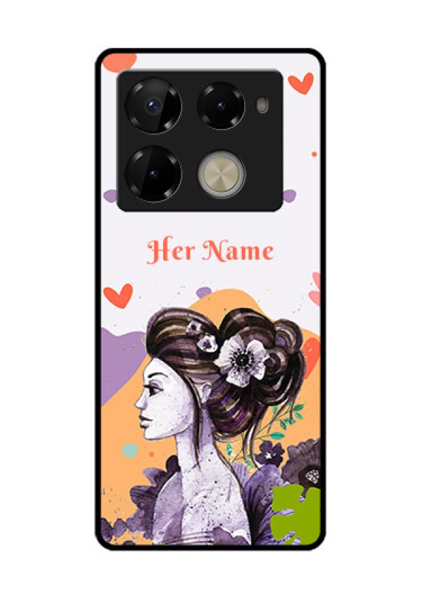 Infinix Note 40 Pro Plus 5G Custom Glass Phone Case - Woman And Nature Design