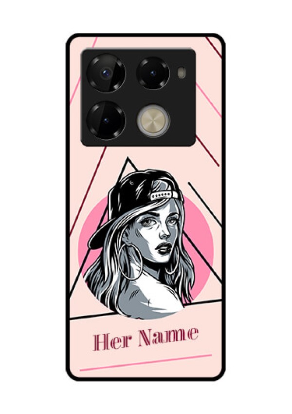 Infinix Note 40 Pro Plus 5G Custom Glass Phone Case - Rockstar Girl Design