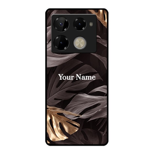 Infinix Note 40 Pro Plus 5G Custom Glass Phone Case - Wild Leaves Digital Paint Design Infinix Note 40 Pro Plus 5G Custom Glass Phone Case - Wild Leaves Digital Paint Design