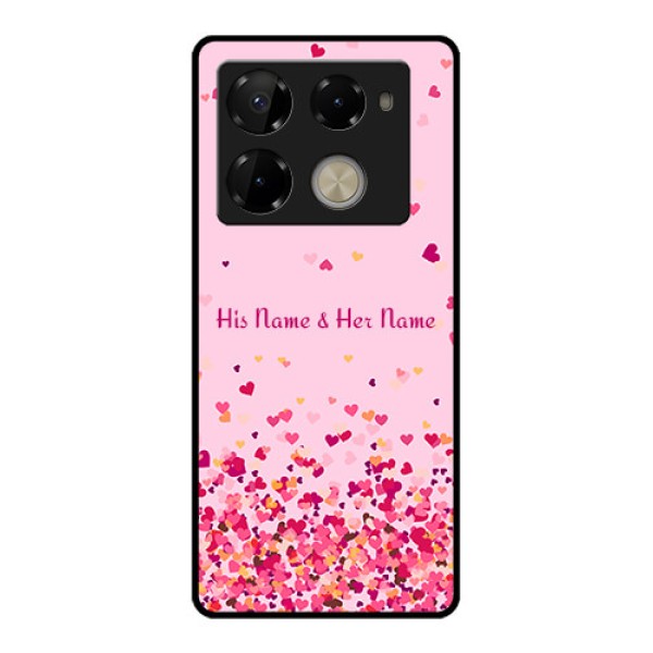 Infinix Note 40 Pro Plus 5G Custom Glass Phone Case - Floating Hearts Design Infinix Note 40 Pro Plus 5G Custom Glass Phone Case - Floating Hearts Design