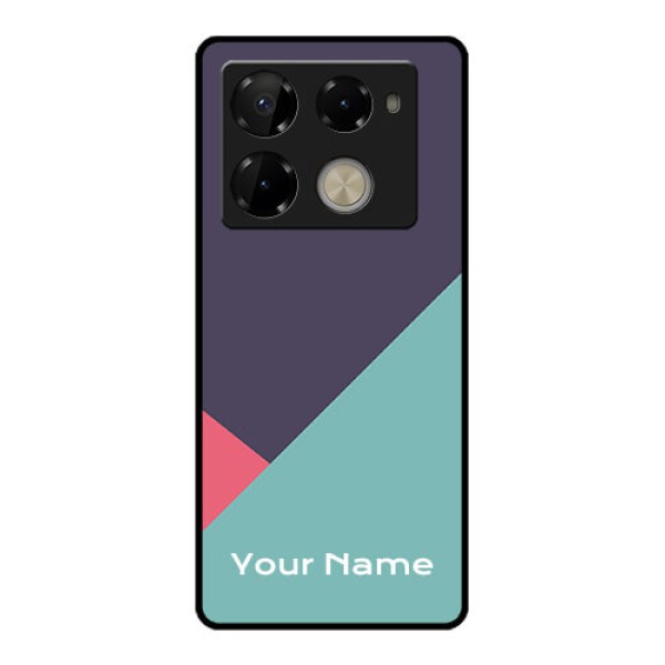 Infinix Note 40 Pro Plus 5G Custom Glass Phone Case - Tri Color Abstract Design