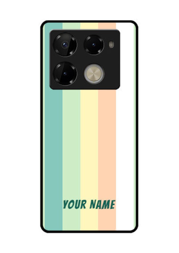 Infinix Note 40 Pro Plus 5G Custom Glass Phone Case - Multi - Colour Stripes Design