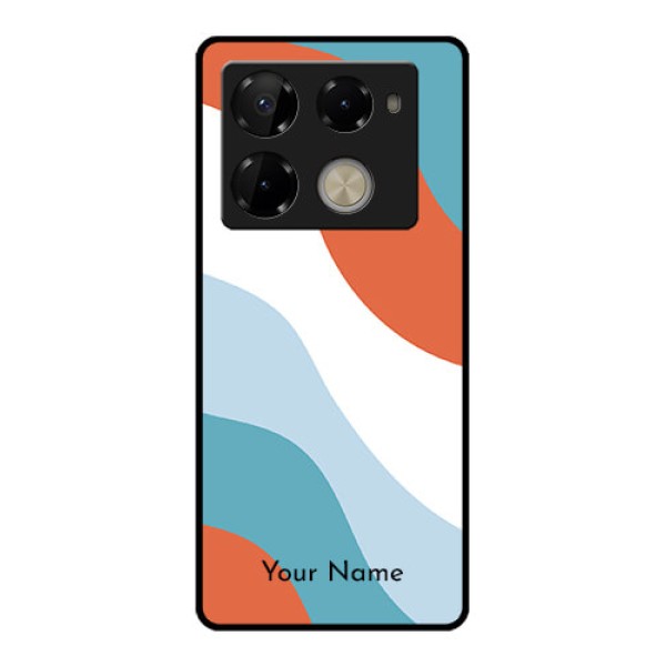 Infinix Note 40 Pro Plus 5G Custom Glass Phone Case - Coloured Waves Design