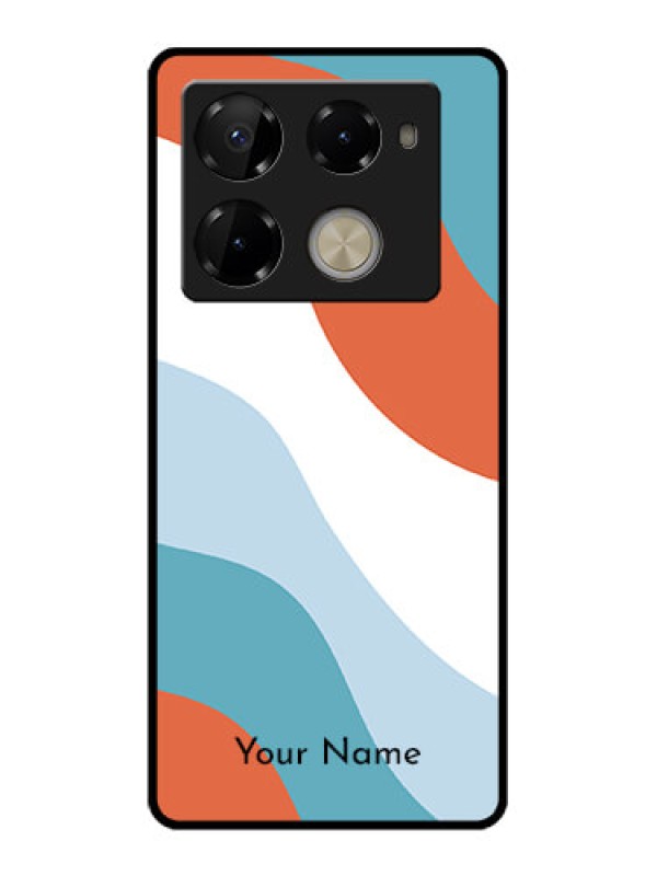 Custom Infinix Note 40 Pro Plus 5G Custom Glass Phone Case - Coloured Waves Design