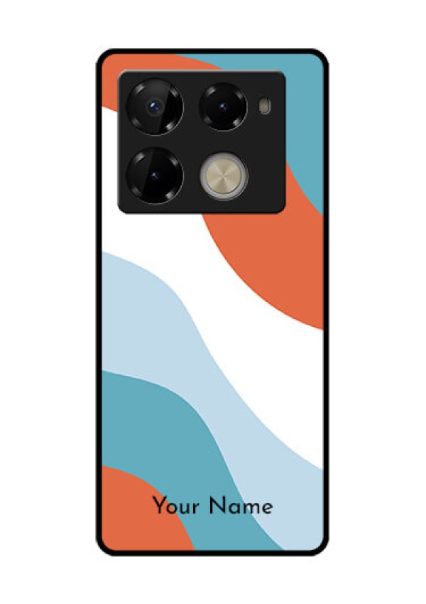 Infinix Note 40 Pro Plus 5G Custom Glass Phone Case - Coloured Waves Design