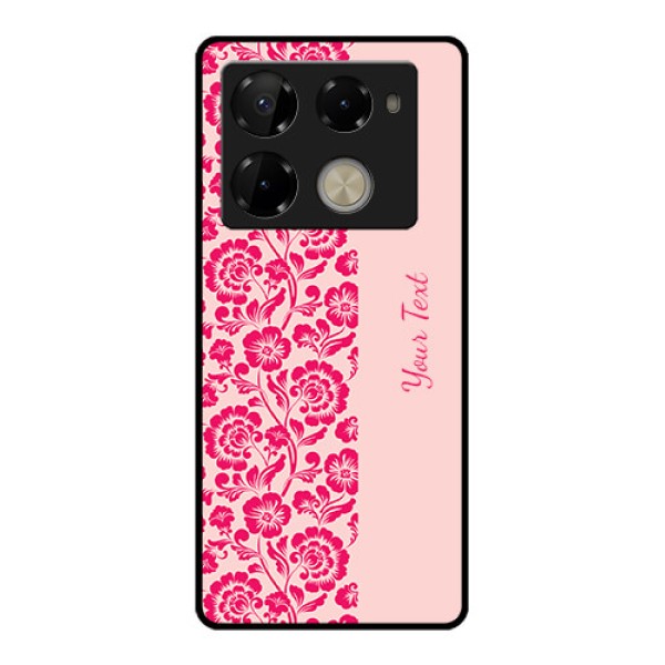 Infinix Note 40 Pro Plus 5G Custom Glass Phone Case - Attractive Floral Pattern Design