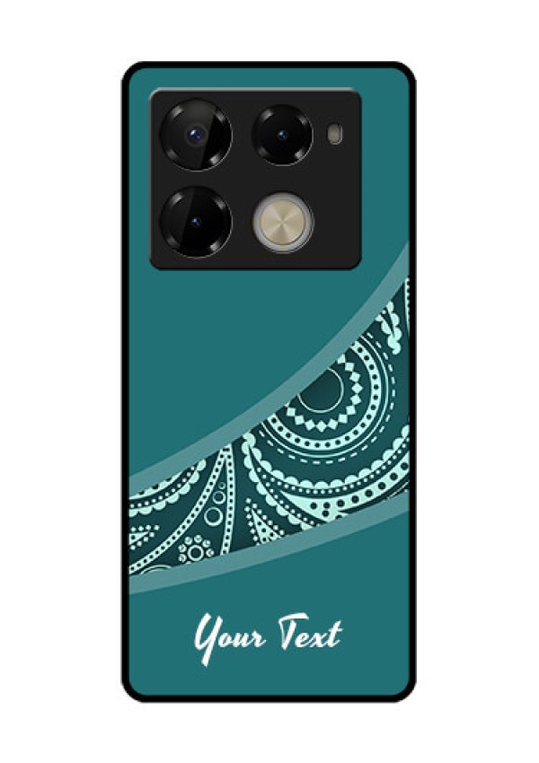 Infinix Note 40 Pro Plus 5G Custom Glass Phone Case - Semi Visible Floral Design