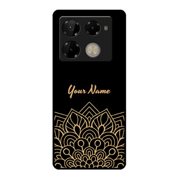 Infinix Note 40 Pro Plus 5G Custom Glass Phone Case - Golden Mandala Design