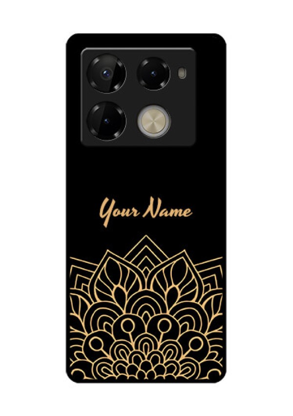 Infinix Note 40 Pro Plus 5G Custom Glass Phone Case - Golden Mandala Design