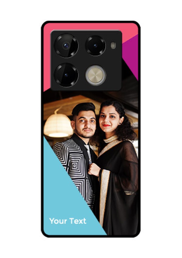 Infinix Note 40 Pro Plus 5G Custom Glass Phone Case - Stacked Triple Colour Design