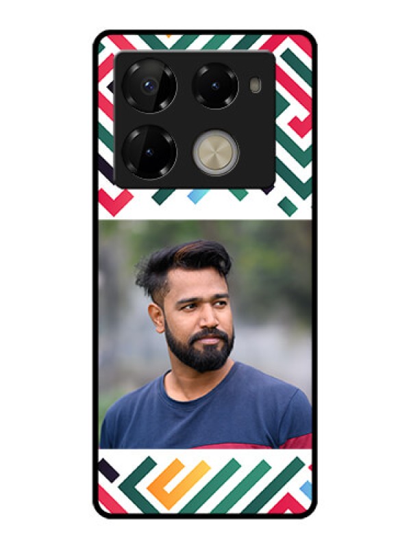 Custom Infinix Note 40 Pro Plus 5G Custom Glass Phone Case - Colorful Maze Pattern Design