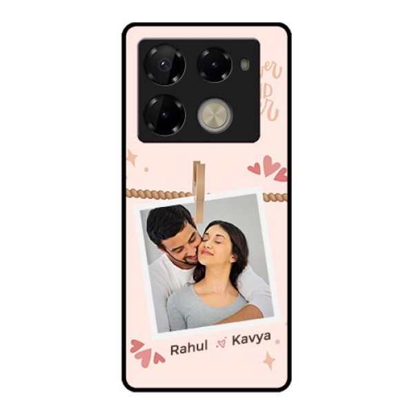 Infinix Note 40 Pro Plus 5G Custom Glass Phone Case - Forever And Ever Love Design