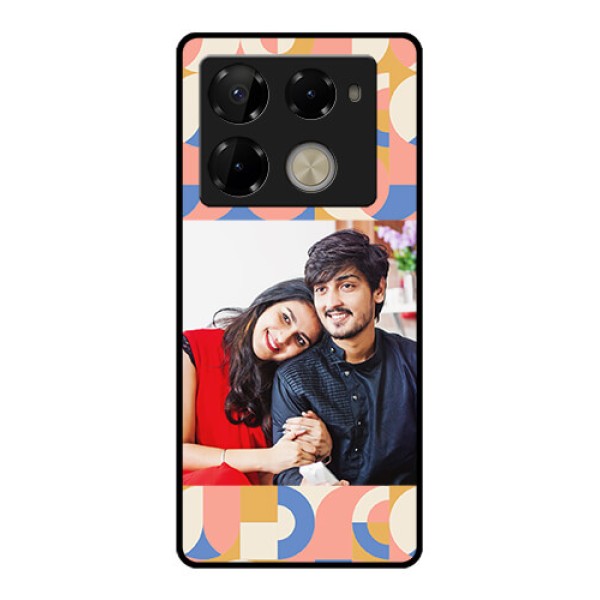 Infinix Note 40 Pro Plus 5G Custom Glass Phone Case - Semi - Circle Maze Pattern Design Infinix Note 40 Pro Plus 5G Custom Glass Phone Case - Semi - Circle Maze Pattern Design