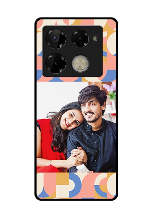 Infinix Note 40 Pro Plus 5G Custom Glass Phone Case - Semi - Circle Maze Pattern Design