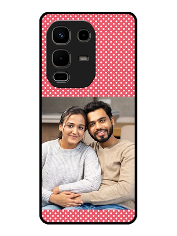 Custom Infinix Note 50s 5G Custom Glass Phone Case - White Dotted Design