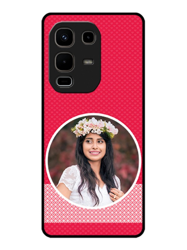 Custom Infinix Note 50s 5G Custom Glass Phone Case - Pink Color Pattern Design